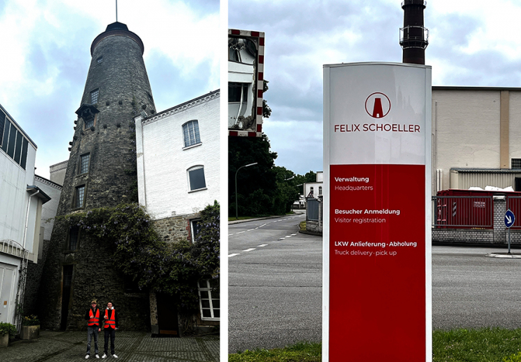 Schüler:innen der Ursulaschule besuchen die Felix Schoeller Gruppe.